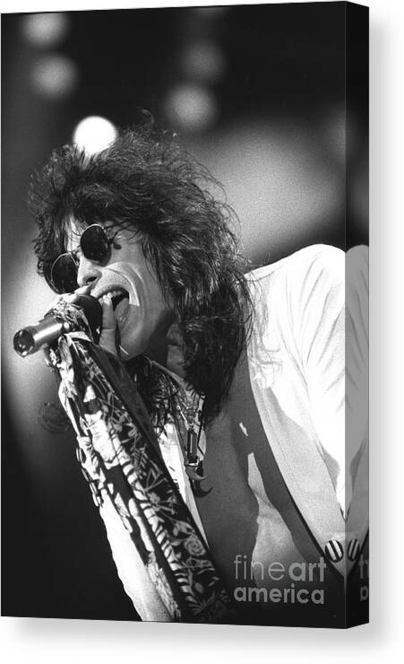 Lead Singer Canvas Print featuring the photograph Steven Tyler - Aerosmith #22 by Concert Photos