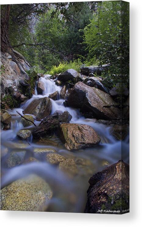 Water Canvas Print featuring the photograph Agnes Vaille by Jeff Niederstadt