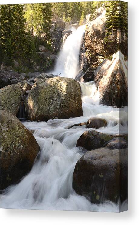 Rocky Canvas Print featuring the photograph Alberta Falls by Tranquil Light Photography