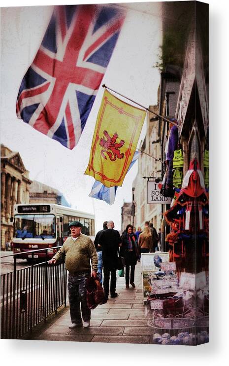 Scotland Canvas Print featuring the photograph Alternative View - Edinburgh by Jeff J Mitchell