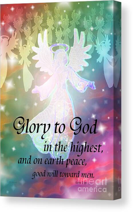 Angel Announcement Canvas Print featuring the mixed media Angel Announcement by E B Schmidt