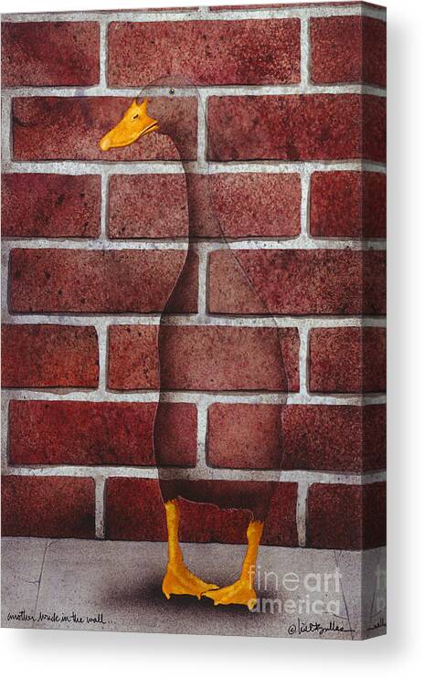 Will Bullas Canvas Print featuring the painting Another Brick In The Wall... by Will Bullas