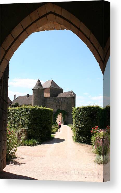 Castle Canvas Print featuring the photograph Archway Chateau of Berze by Christiane Schulze Art And Photography