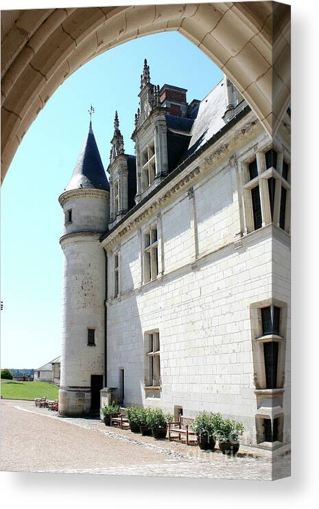 Castle Canvas Print featuring the photograph Archway View Chateau Amboise by Christiane Schulze Art And Photography