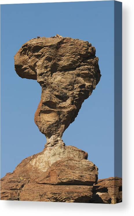 531596 Canvas Print featuring the photograph Balanced Rock Twin Falls Idaho by Kevin Schafer