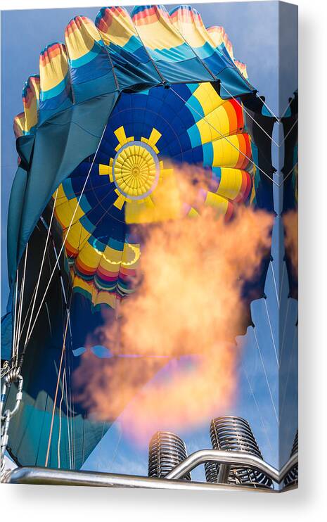 Napa Canvas Print featuring the photograph Balloon Rising by Steve Gadomski