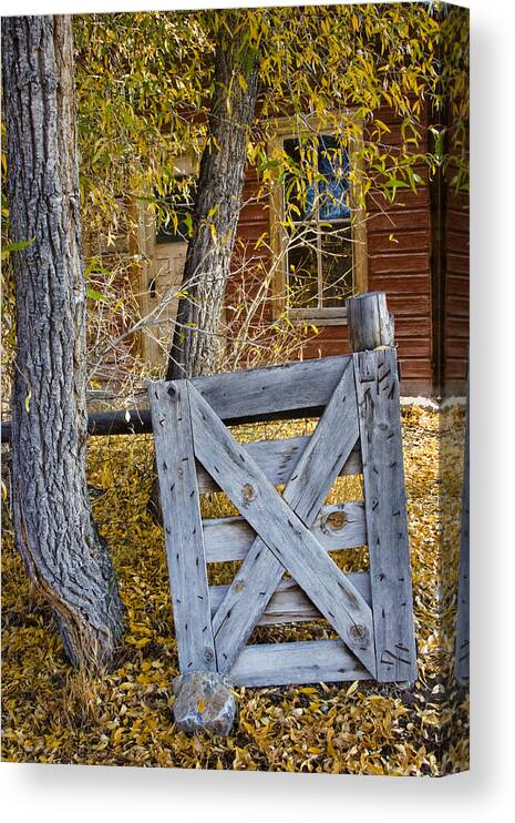 Fence Canvas Print featuring the photograph Bannack Fence by Sonya Lang