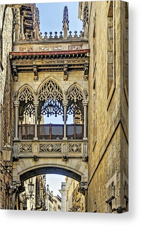 City Canvas Print featuring the photograph Barcelona by Maria Coulson