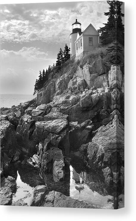 Maine Canvas Print featuring the photograph Bass Harbor Light by Mike McGlothlen