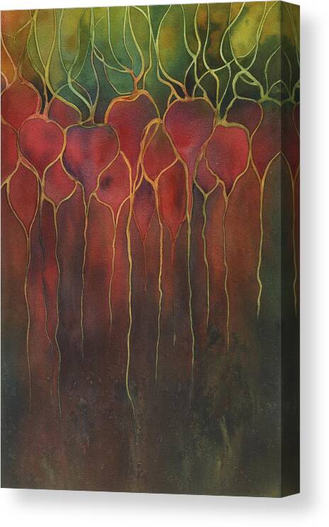 Art Canvas Print featuring the painting Beets by Johanna Axelrod