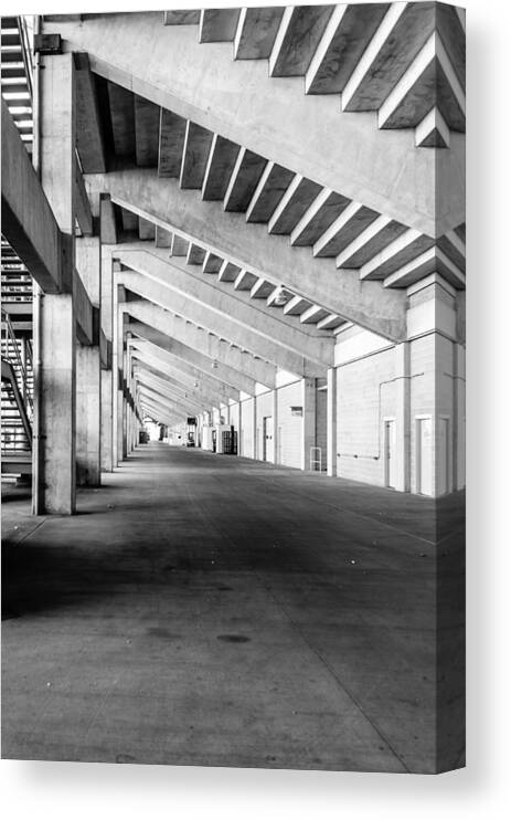2014 Canvas Print featuring the photograph Behind the Grandstand by Alan Marlowe