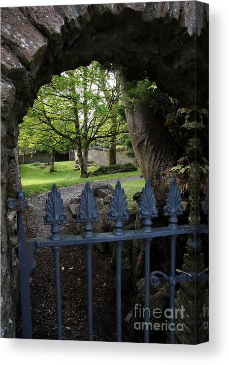 Gate Canvas Print featuring the photograph Behind The Picket Gate by Christiane Schulze Art And Photography