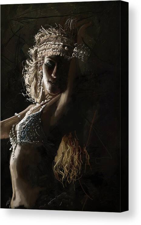 Belly Dance Art Canvas Print featuring the painting Belly Dancer 8 by Corporate Art Task Force