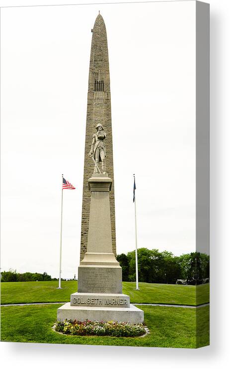Bennington Battle Monument Canvas Print featuring the photograph Bennington Battle Monument by Mitchell R Grosky