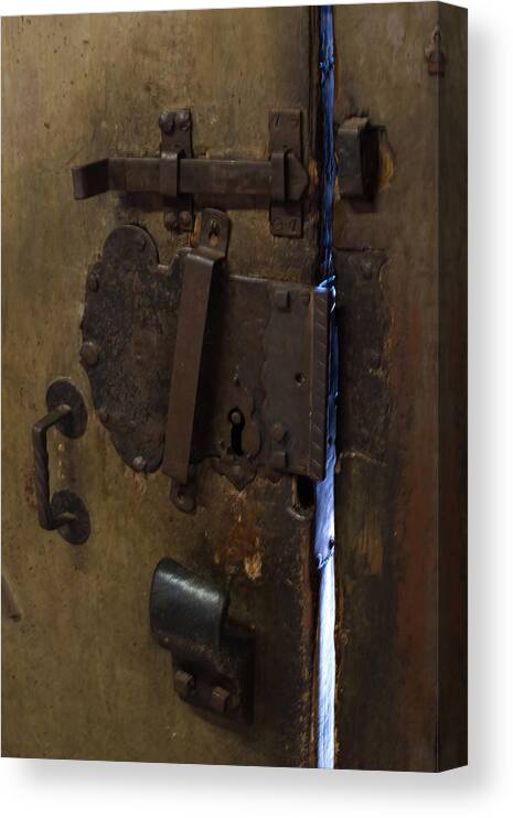 Lock Canvas Print featuring the photograph Big Old Lock by Frank Gaertner