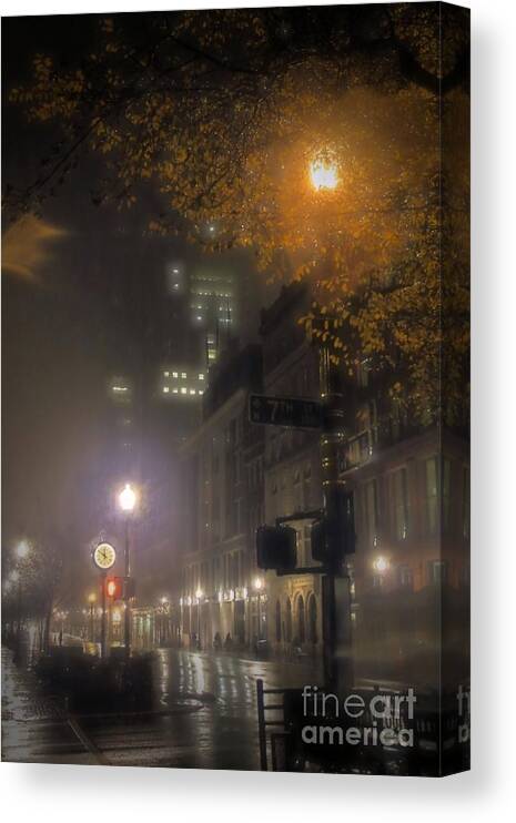 Night Shots Canvas Print featuring the photograph Bigga Mist by Robert McCubbin