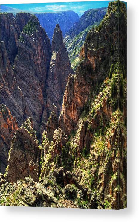 Black Canyon Of The Gunnison Canvas Print featuring the photograph Black Canyon of the Gunnison National Park I by Roger Passman