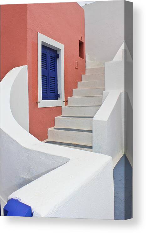 Window Canvas Print featuring the photograph Blue Window by Christie Kowalski