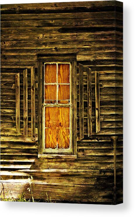 Window Canvas Print featuring the photograph Boarded Window by Marty Koch