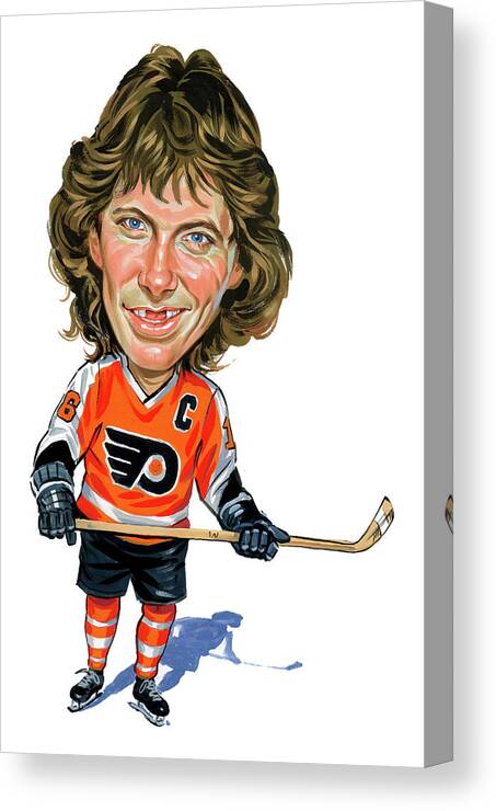Bobby Clarke Canvas Print featuring the painting Bobby Clarke by Art 