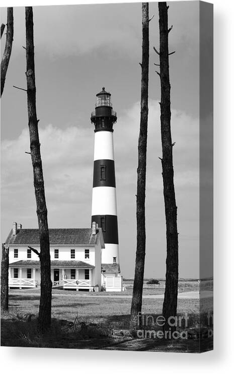 Bodie Island Canvas Print featuring the photograph Bodie Island Lighthouse in the Outer Banks by William Kuta