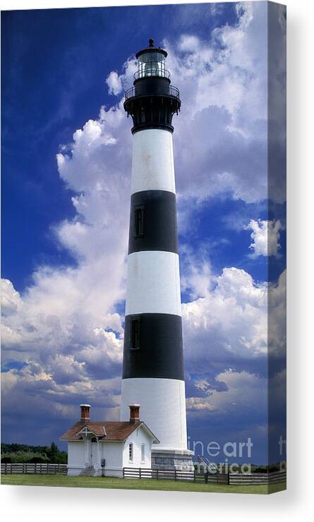 Bodie Island Lighthouse Canvas Print featuring the digital art Bodie Island Lighthouse by Wernher Krutein