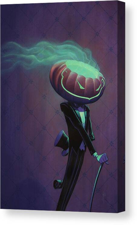 Boneyard Canvas Print featuring the painting Mister Jack by Richard Moore