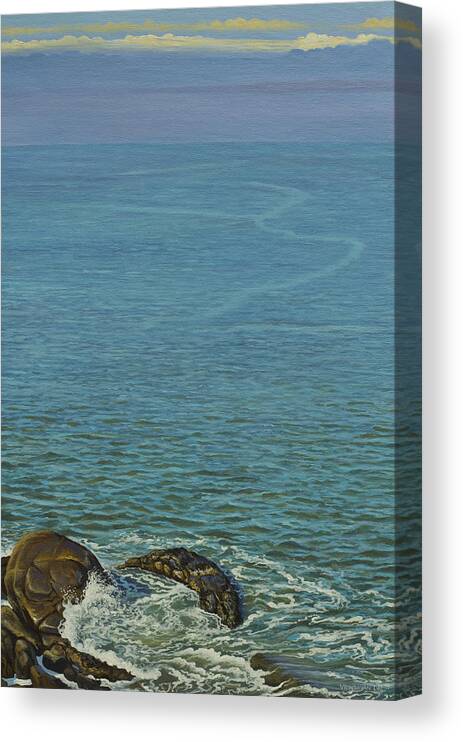 Ocean Canvas Print featuring the painting Boundless ocean by Vrindavan Das