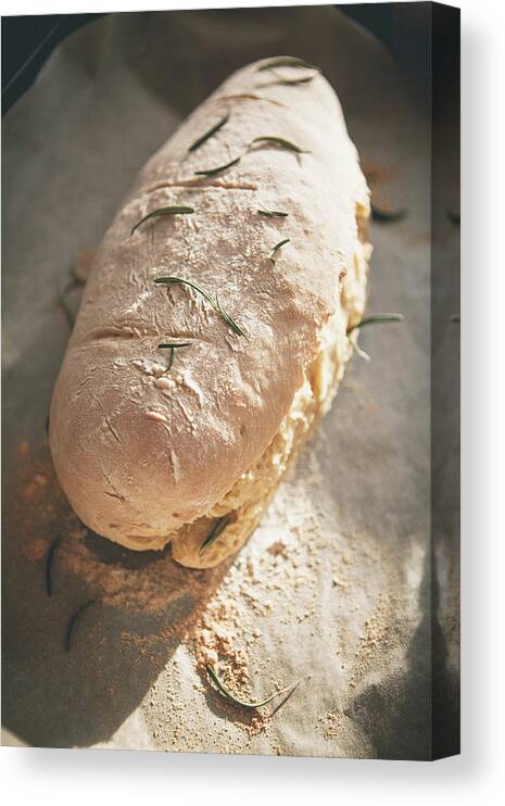 Rosemary Canvas Print featuring the photograph Bread by N+t*