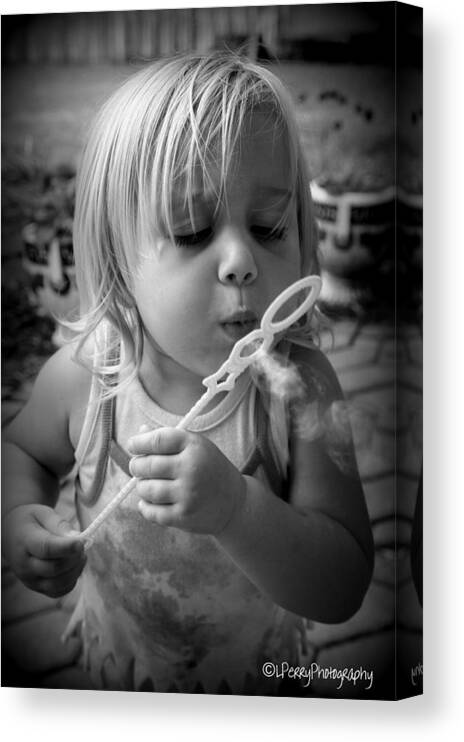 Bubble Canvas Print featuring the photograph Bubble Fun by Laurie Perry