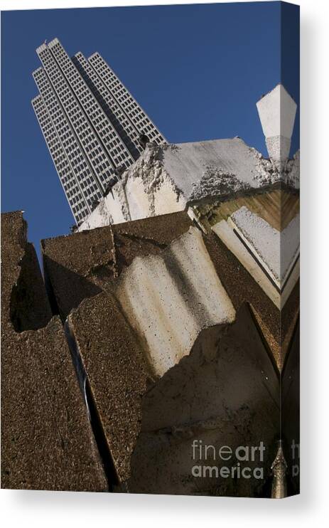 Concrete Canvas Print featuring the photograph Building Out of Concrete by Sherry Davis