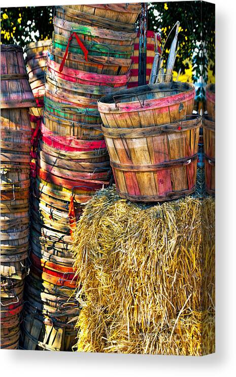 Orchard Canvas Print featuring the photograph Bushel Baskets by Richard Lynch
