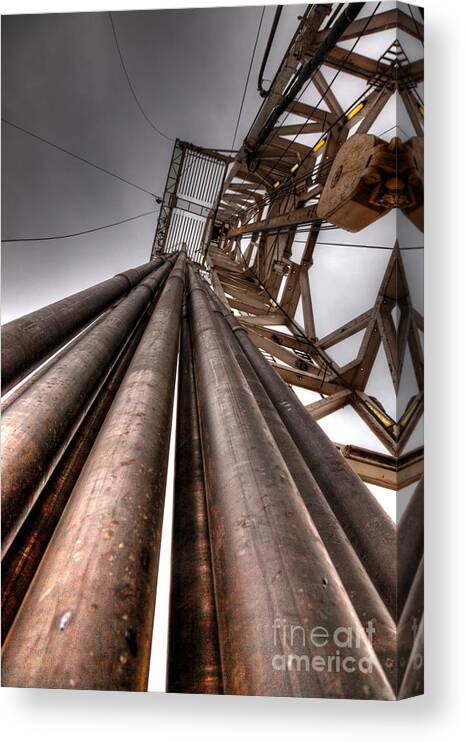 Oil Rig Canvas Print featuring the photograph Cac001-55 by Cooper Ross
