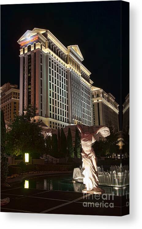 Caesar's Palace Canvas Print featuring the photograph Caesar's Palace by Eddie Yerkish