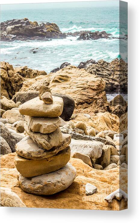 Cairn Canvas Print featuring the photograph Cairn by Suzanne Luft
