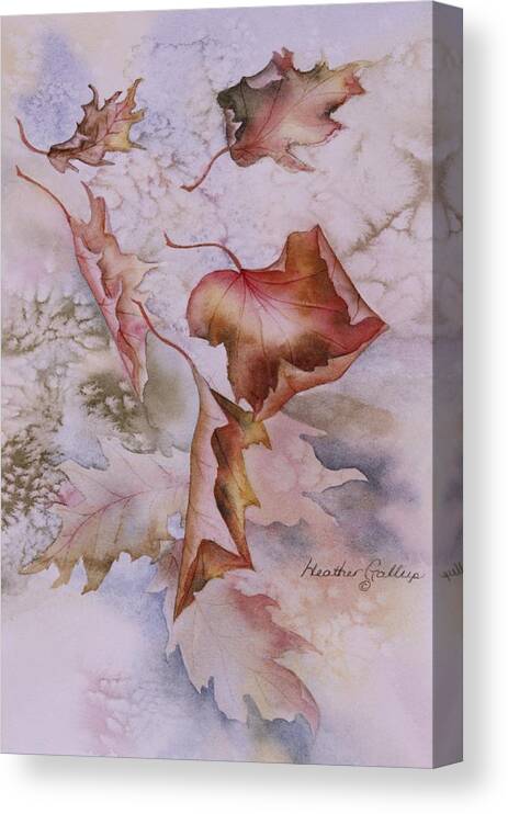Canadian Maple Leaves Canvas Print featuring the painting Canadian Maple by Heather Gallup