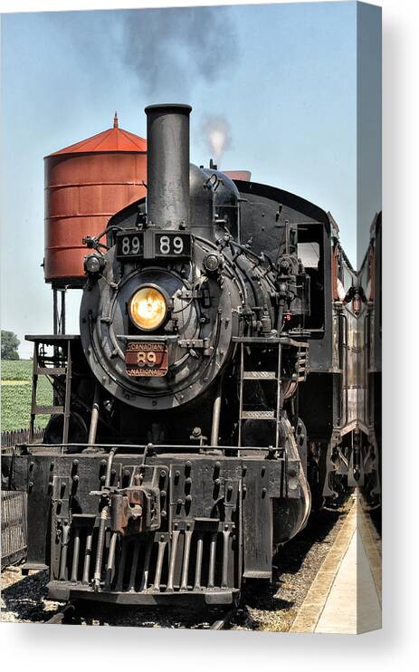 Canadian Canvas Print featuring the photograph Canadian National Railway 89 by Bill Cannon