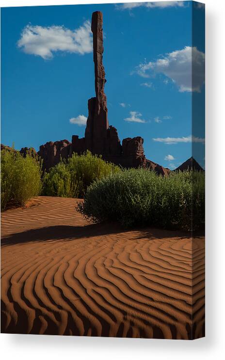 Monument Valley Canvas Print featuring the photograph Candle in the Sand by George Buxbaum