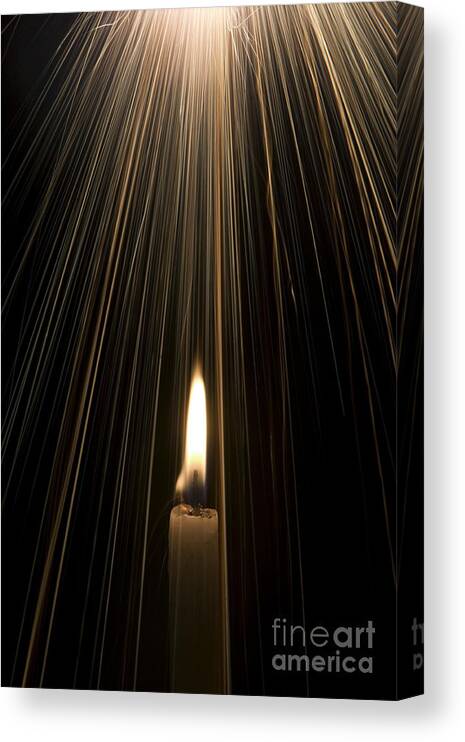 Candle Canvas Print featuring the photograph Candle Light by Tim Gainey