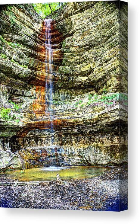 Canyon Canvas Print featuring the photograph Canyon Starved Rock State Park by Roger Passman