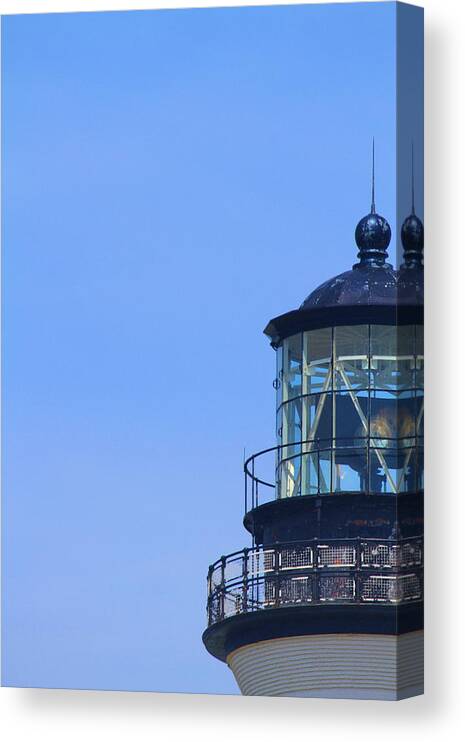 Lighthouse Canvas Print featuring the photograph Cape Lookout Light 2014 14 by Cathy Lindsey