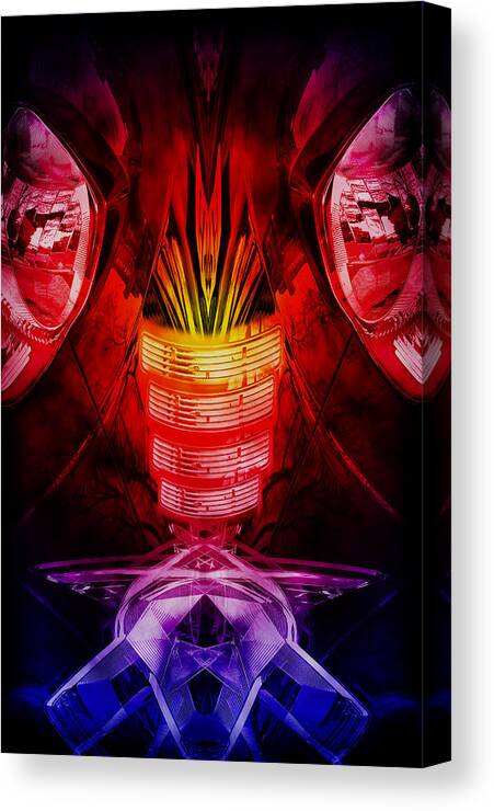 Car Canvas Print featuring the digital art Car abstract by Nathan Wright