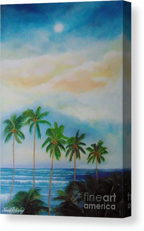 Caribbean Canvas Print featuring the painting Caribbean Dream by Nereida Rodriguez