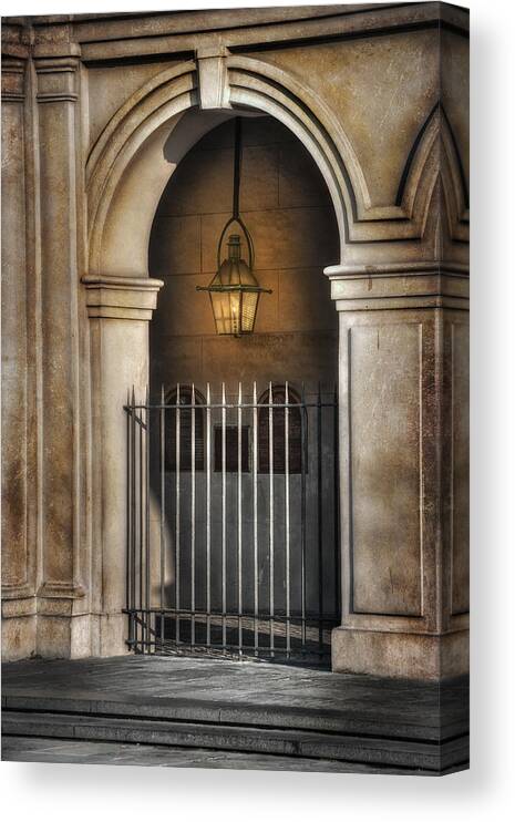 French Quarter Canvas Print featuring the photograph Cathedral Gate by Brenda Bryant