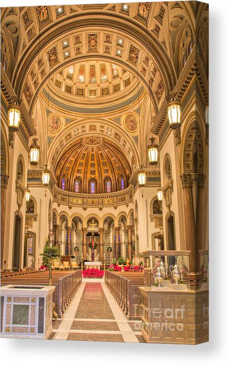 Cathedral Of The Sacred Heart Canvas Print featuring the photograph Cathedral of the Sacred Heart 2 by Jemmy Archer