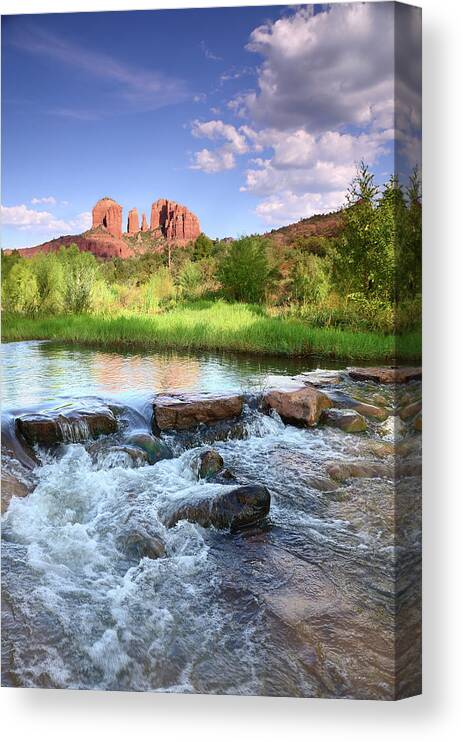Scenics Canvas Print featuring the photograph Cathedral Rock At Dusk by Sbossert
