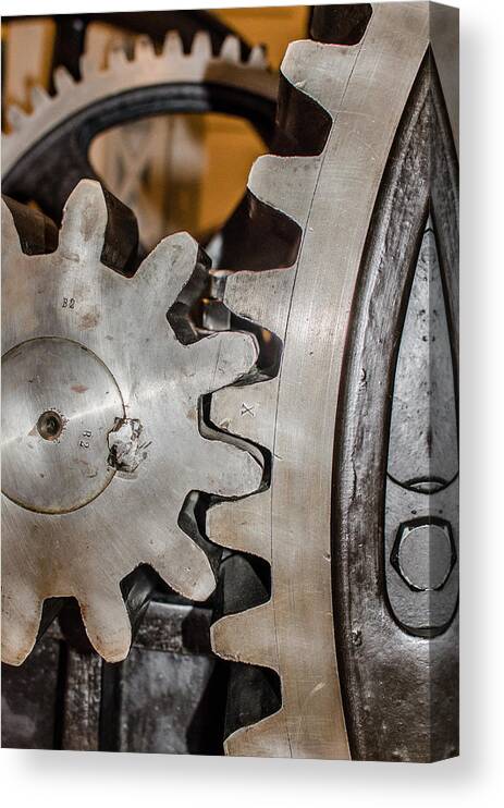 Cogwheels Canvas Print featuring the photograph Cause And Effect by Andreas Berthold
