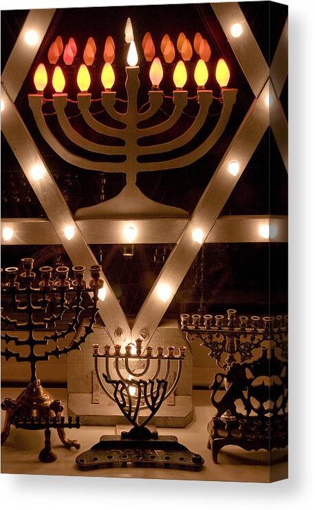 Still Life Canvas Print featuring the photograph Chanukah I by Michael Friedman