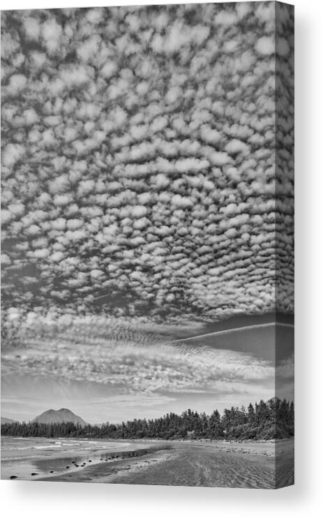 Tofino Canvas Print featuring the photograph Chesterman Beach Skyscape by Allan Van Gasbeck