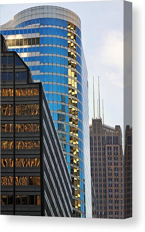 Millennium Park Canvas Print featuring the photograph Chicago Reflections 2 by Theo OConnor